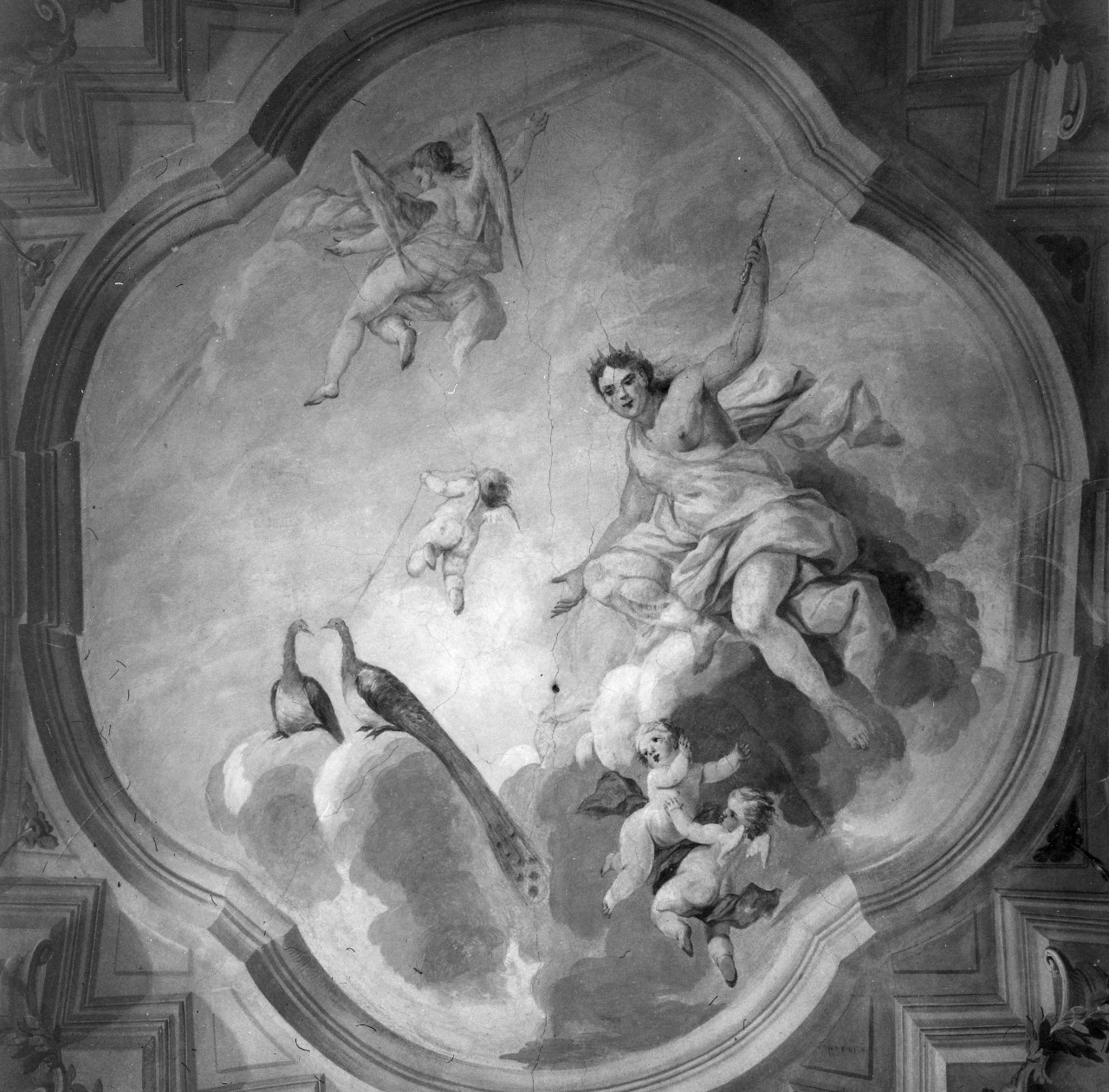 Giunone (soffitto dipinto) di Dandini Pietro (bottega) (sec. XVII)