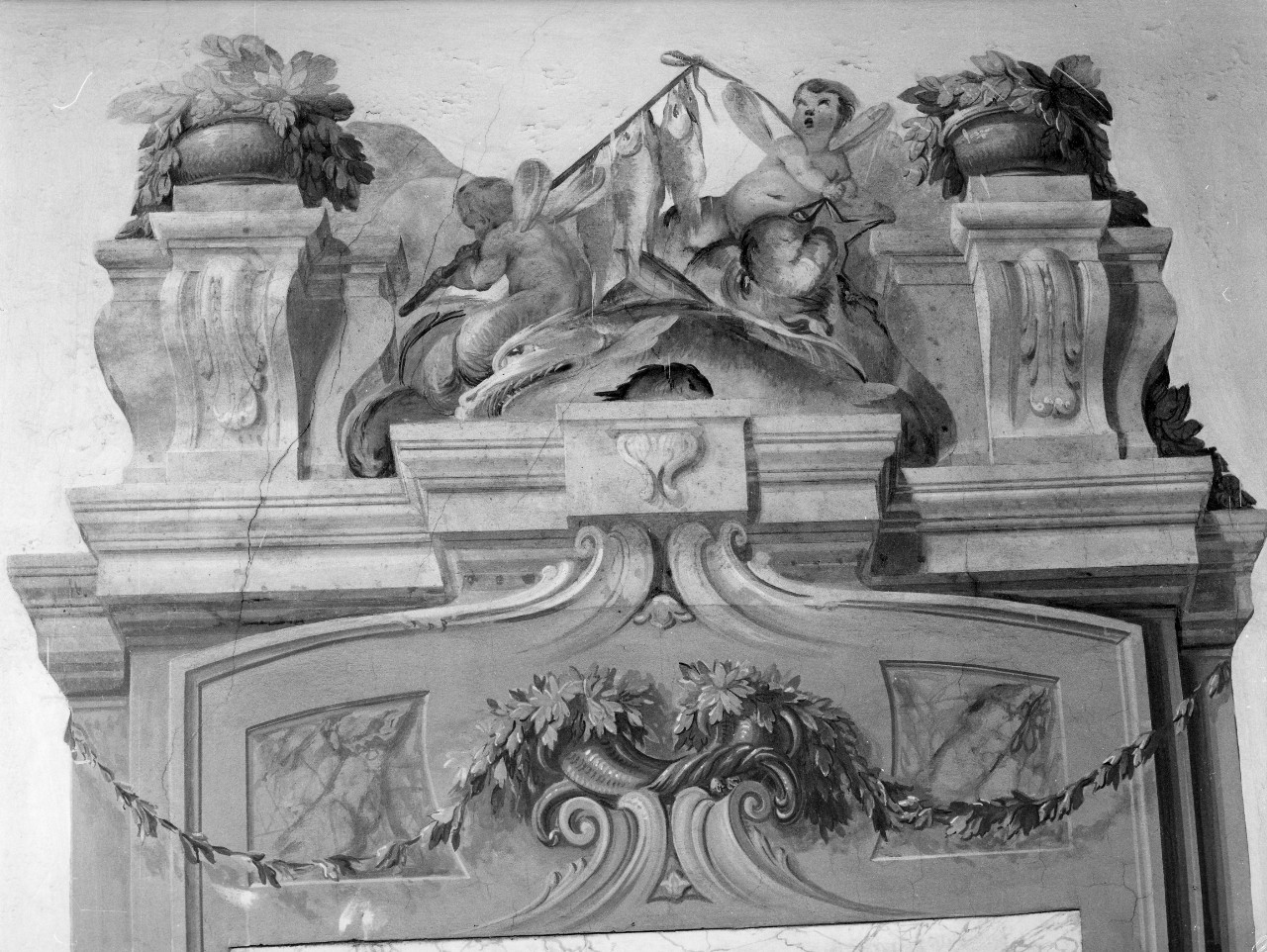 architettura illusionistica (sovrapporta) di Dandini Pietro (bottega) (sec. XVII)