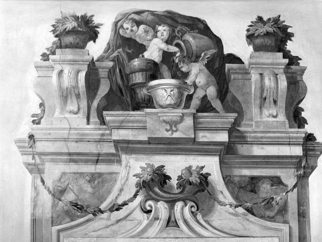 architettura illusionistica (sovrapporta) di Dandini Pietro (bottega) (sec. XVII)