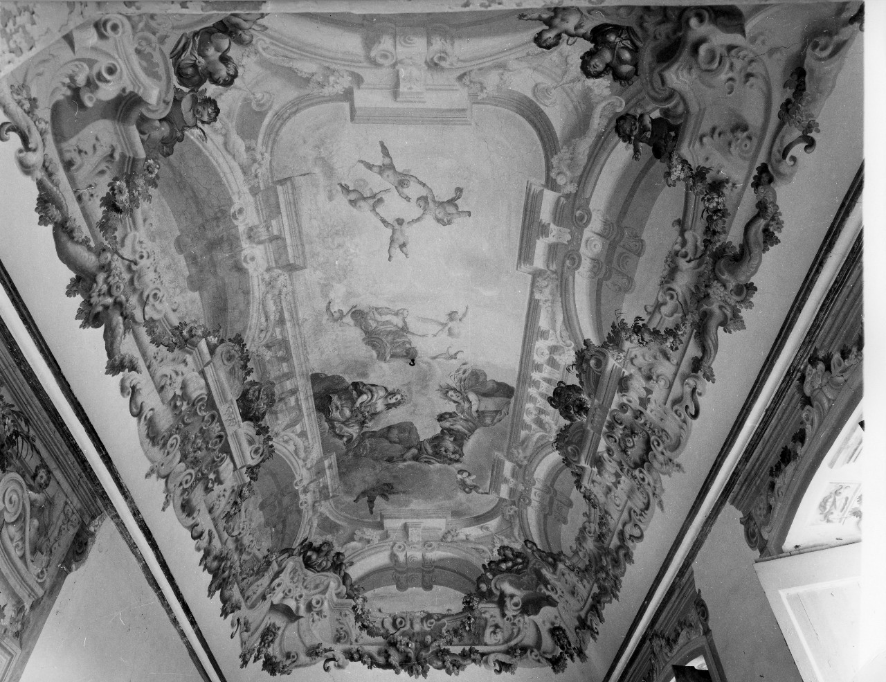 quattro stagioni (soffitto dipinto) di Dandini Pietro (bottega) (sec. XVII)