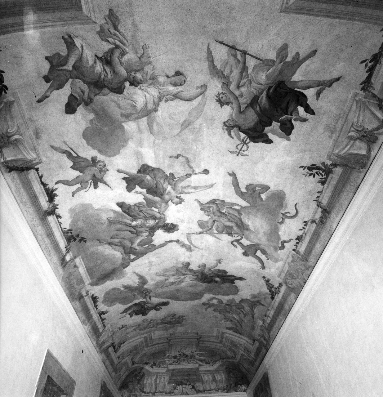 Olimpo (soffitto dipinto) di Dandini Pietro (bottega) (fine sec. XVII)