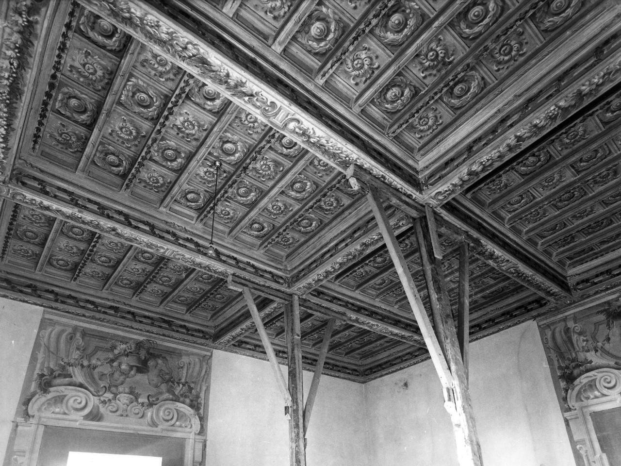 motivi decorativi vegetali (soffitto a cassettoni) - bottega toscana (fine sec. XVII)