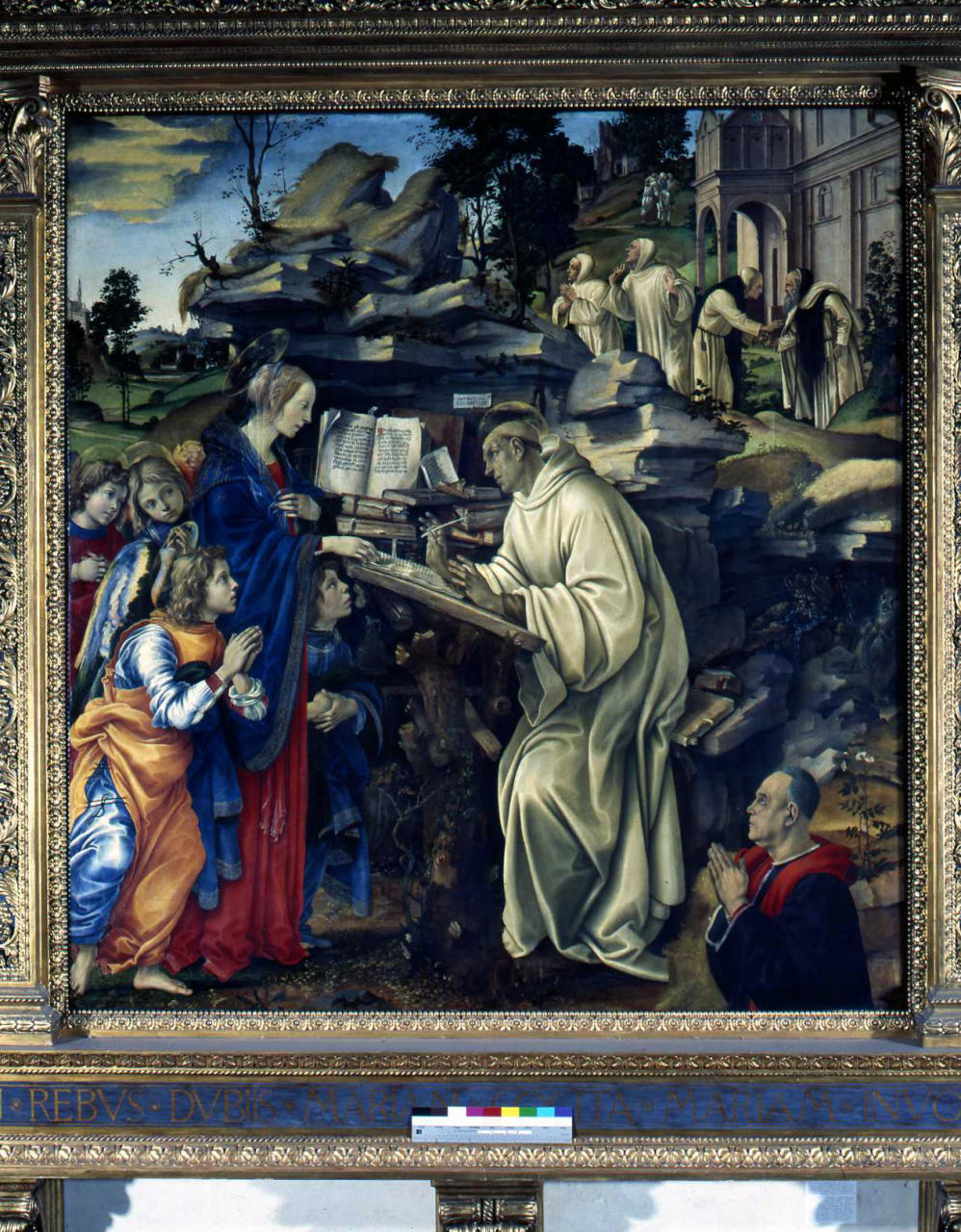 apparizione della Madonna a San Bernardo scrivente (dipinto) di Lippi Filippino (sec. XV)