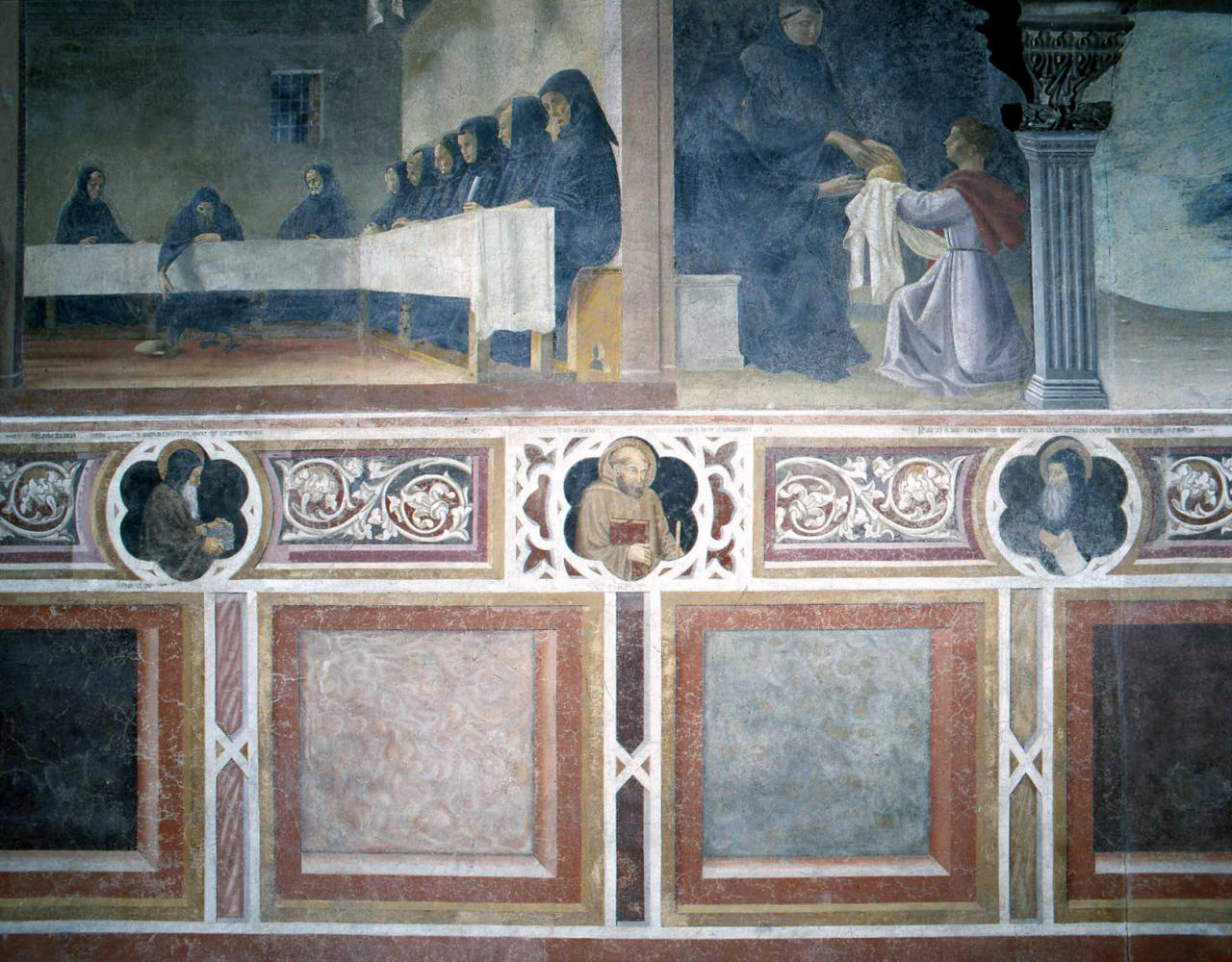 San Giovanni abate, San Mario abate (dipinto) di Maestro del Chiostro degli Aranci (attribuito) (sec. XV)