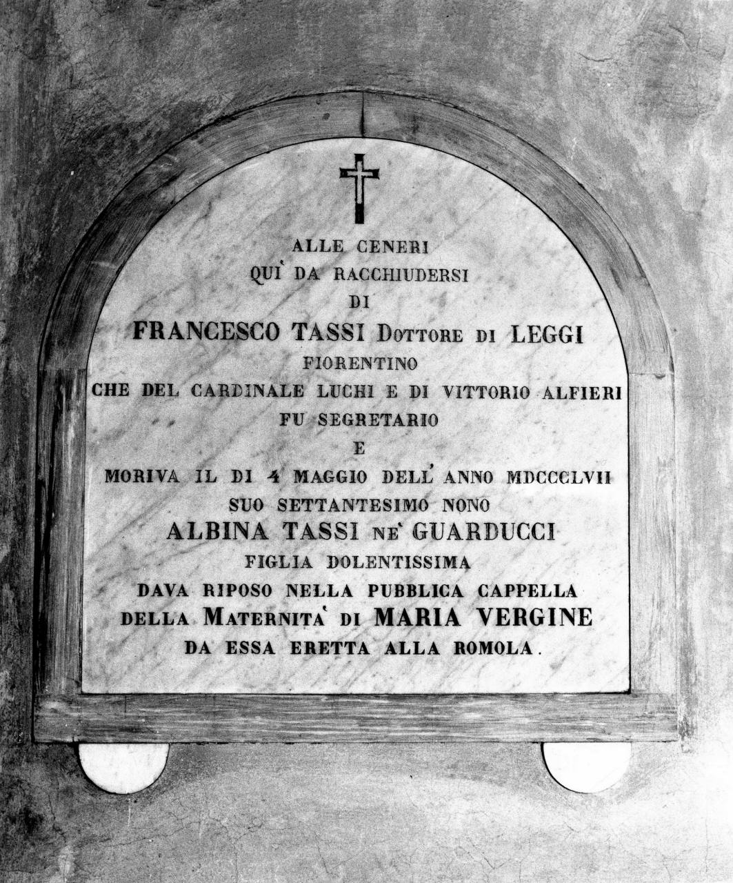 lapide tombale - bottega fiorentina (sec. XIX)