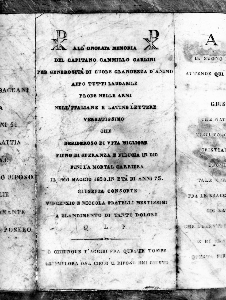 lapide tombale - bottega fiorentina (sec. XIX)