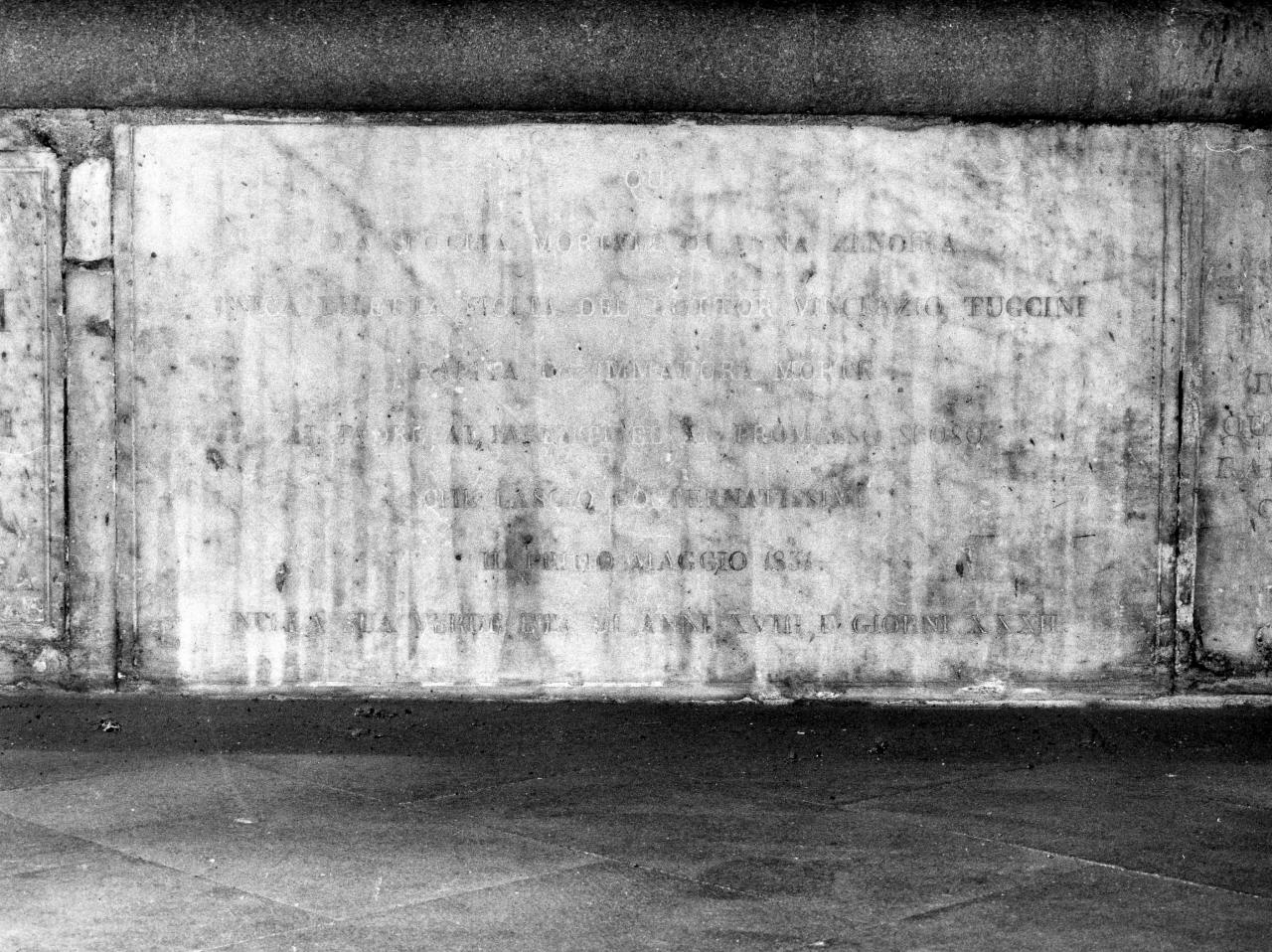 lapide tombale - bottega fiorentina (sec. XIX)