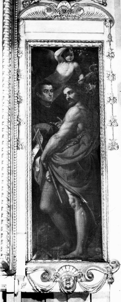 San Giovanni Battista e un santo monaco (dipinto, pendant) di Del Bianco Baccio (attribuito) (sec. XVII)