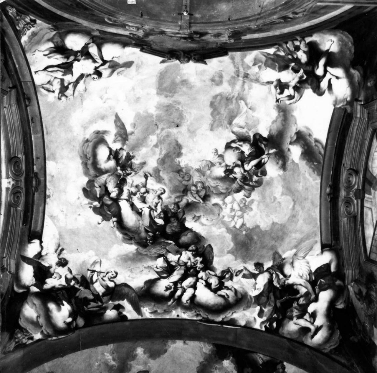 incoronazione di Maria Vergine (dipinto) di Ferretti Giovanni Domenico (attribuito) (sec. XVIII)