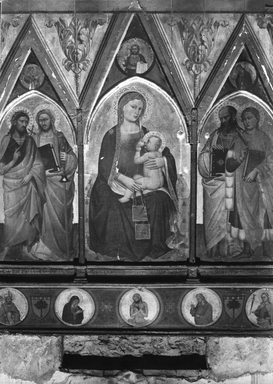 Madonna con Bambino e Santi (trittico) di Gerini Niccolò di Pietro (attribuito) (sec. XIV)