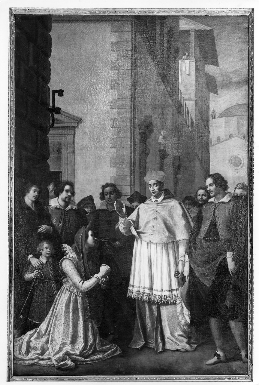 San Carlo Borromeo (dipinto) di Chimenti Jacopo detto Empoli (attribuito) (sec. XVII)