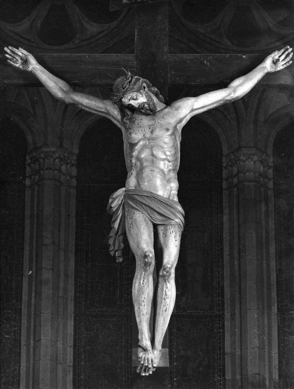 Cristo crocifisso (scultura) di Brunetti Santi detto Poetino (attribuito) (seconda metà sec. XVII)