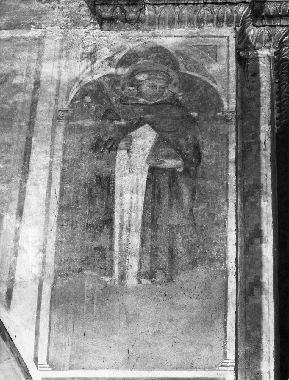 Santo domenicano (dipinto, pendant) - ambito pistoiese (sec. XIV)