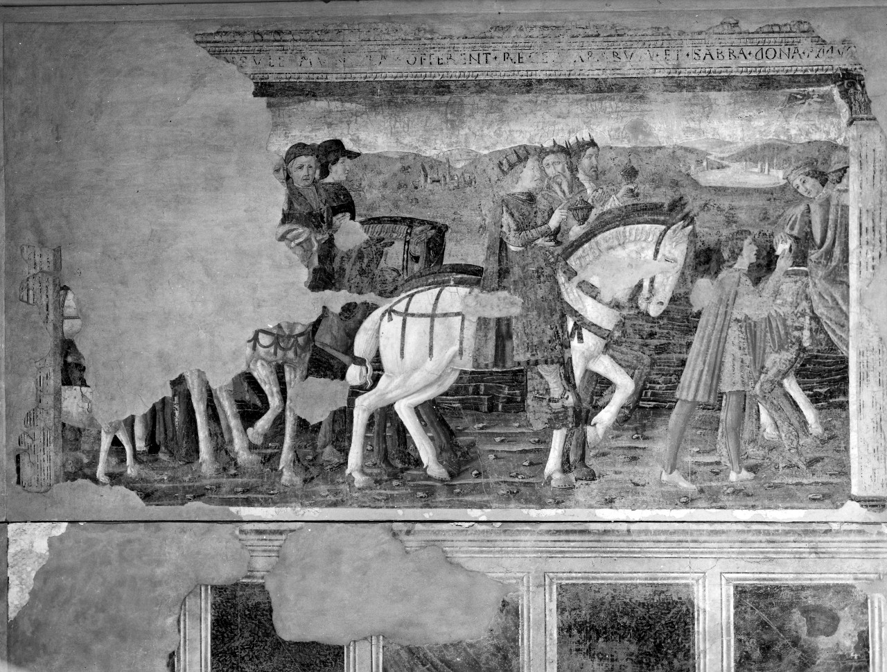 viaggio dei Re Magi a Gerusalemme (dipinto) di Gozzoli Benozzo (?) (attribuito) (fine sec. XV)