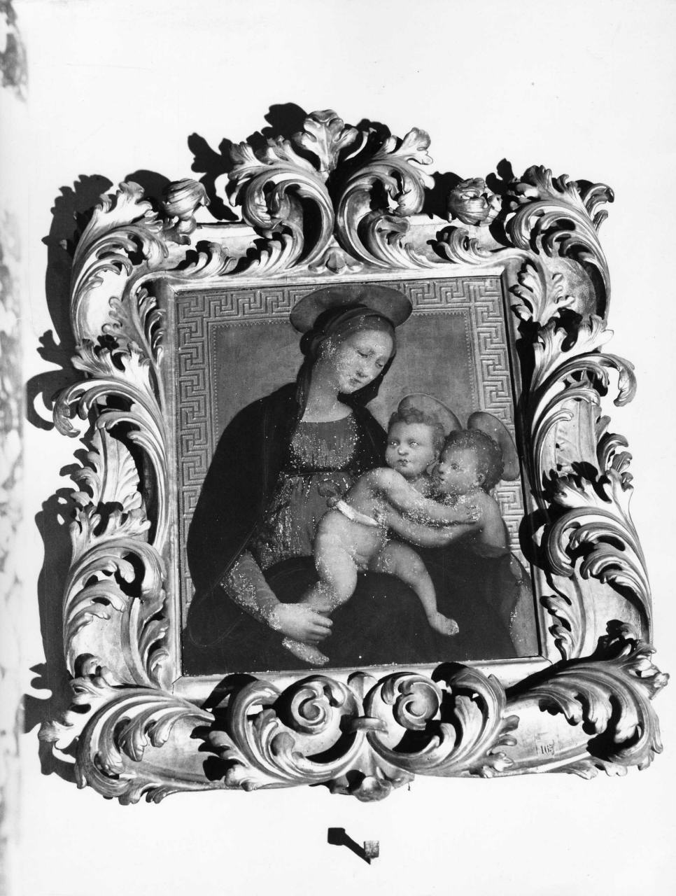 Madonna con Bambino e San Giovannino (dipinto) di Gerini Gerino detto Gerino da Pistoia (attribuito) (fine/inizio secc. XV/ XVI)