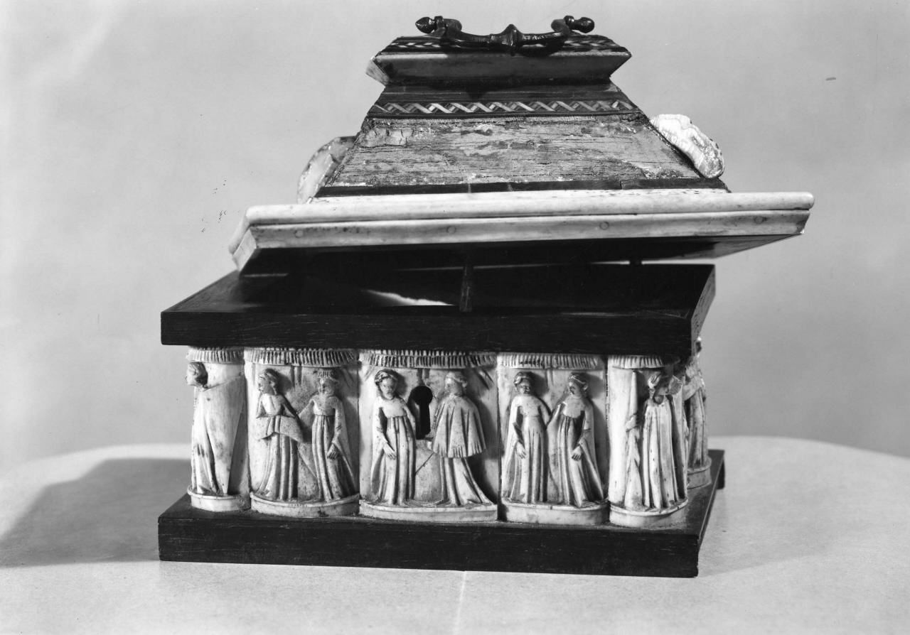 cofanetto di Degli Embriachi Baldassarre (bottega) (prima metà sec. XV)