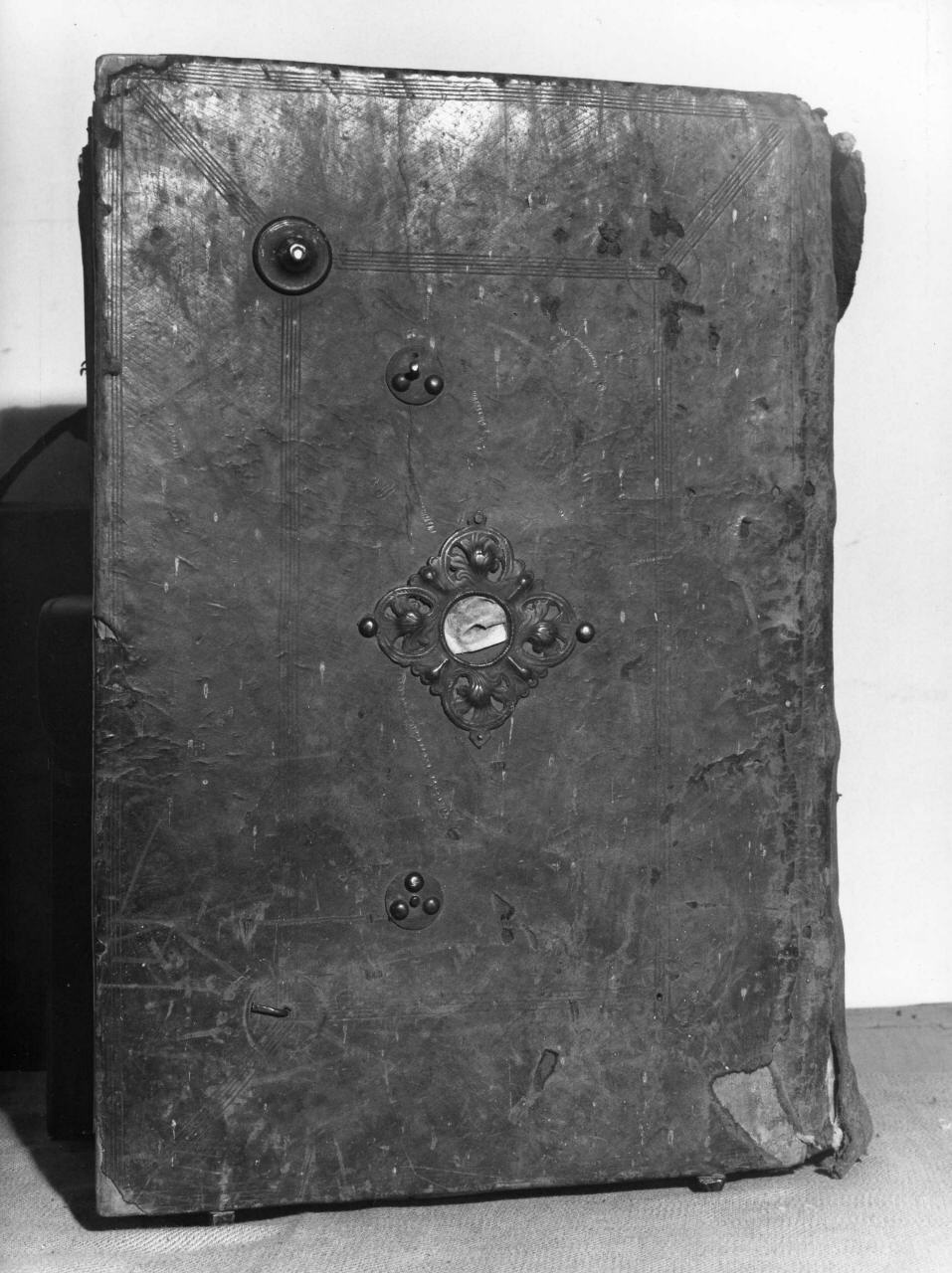 coperta di libro di Simone Camaldolese (cerchia) (ultimo quarto sec. XIV)