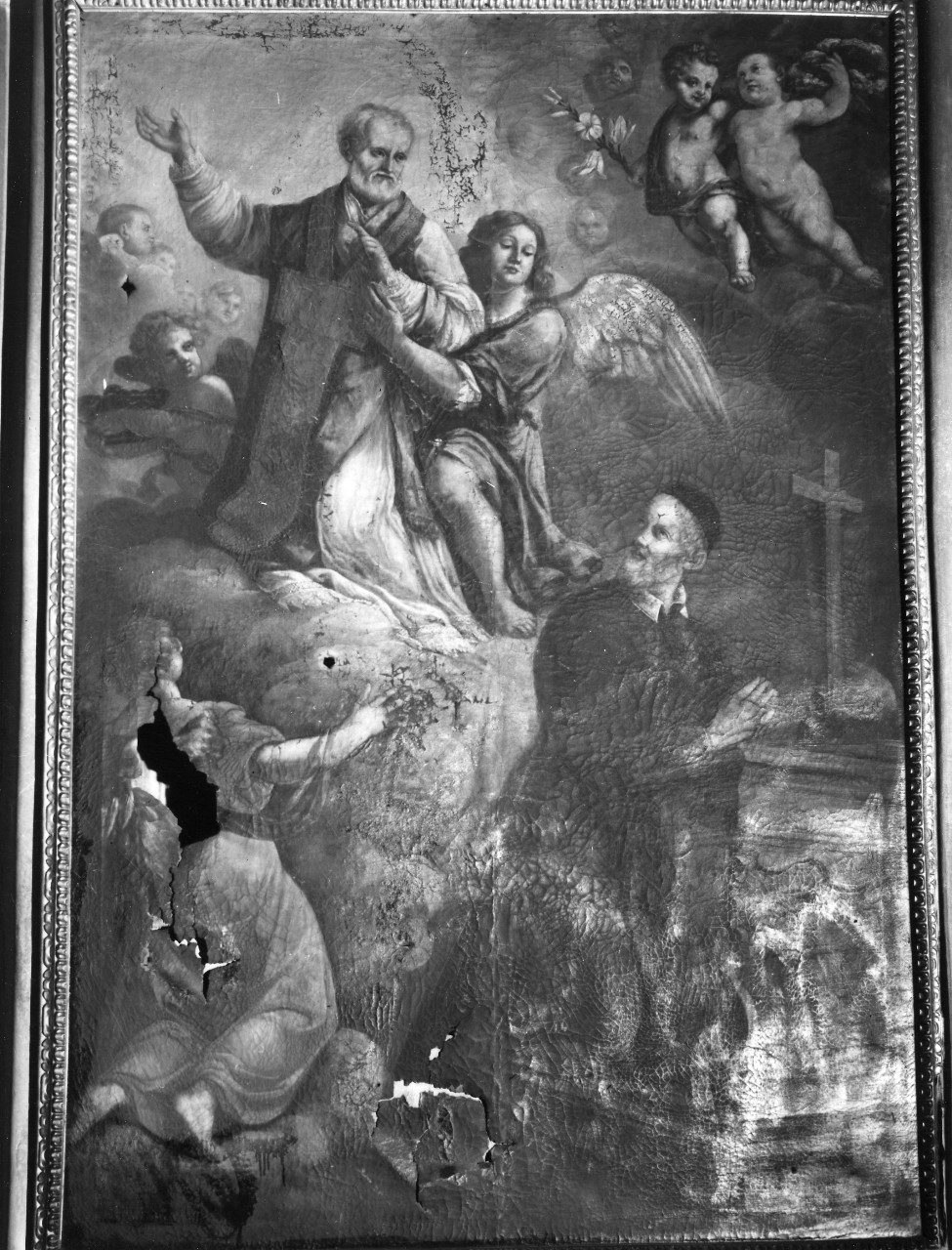 San Filippo Neri appare ad un discepolo (dipinto) di Marchesini Pietro detto Ortolanino (sec. XVIII)