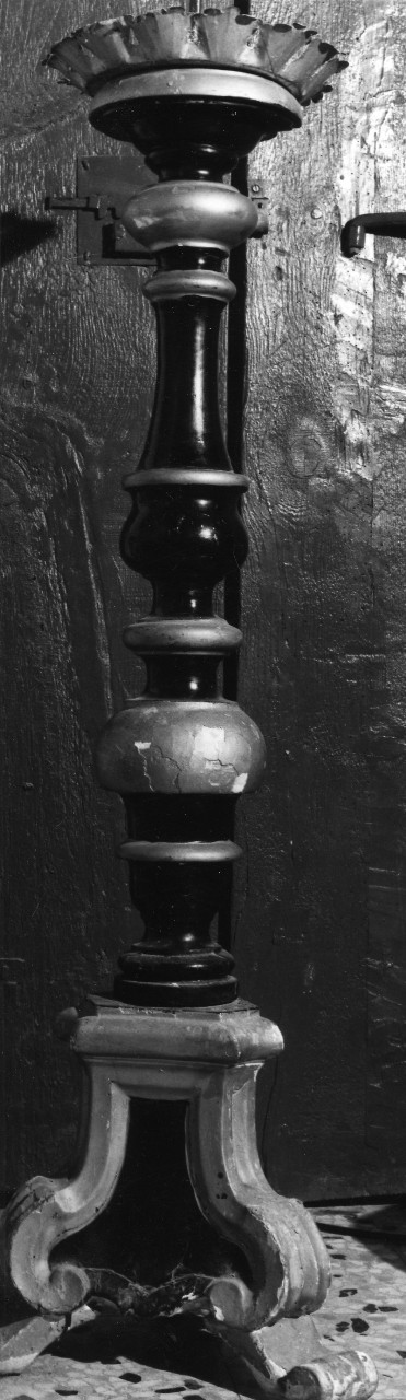 candeliere - bottega toscana (fine/inizio secc. XVIII/ XIX)