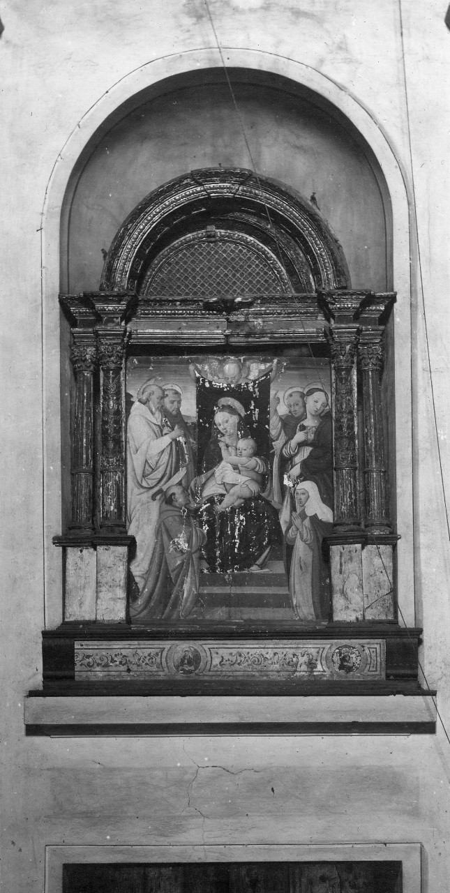 Madonna in trono con Bambino e Santi (dipinto) - ambito toscano (fine/inizio secc. XV/ XVI)