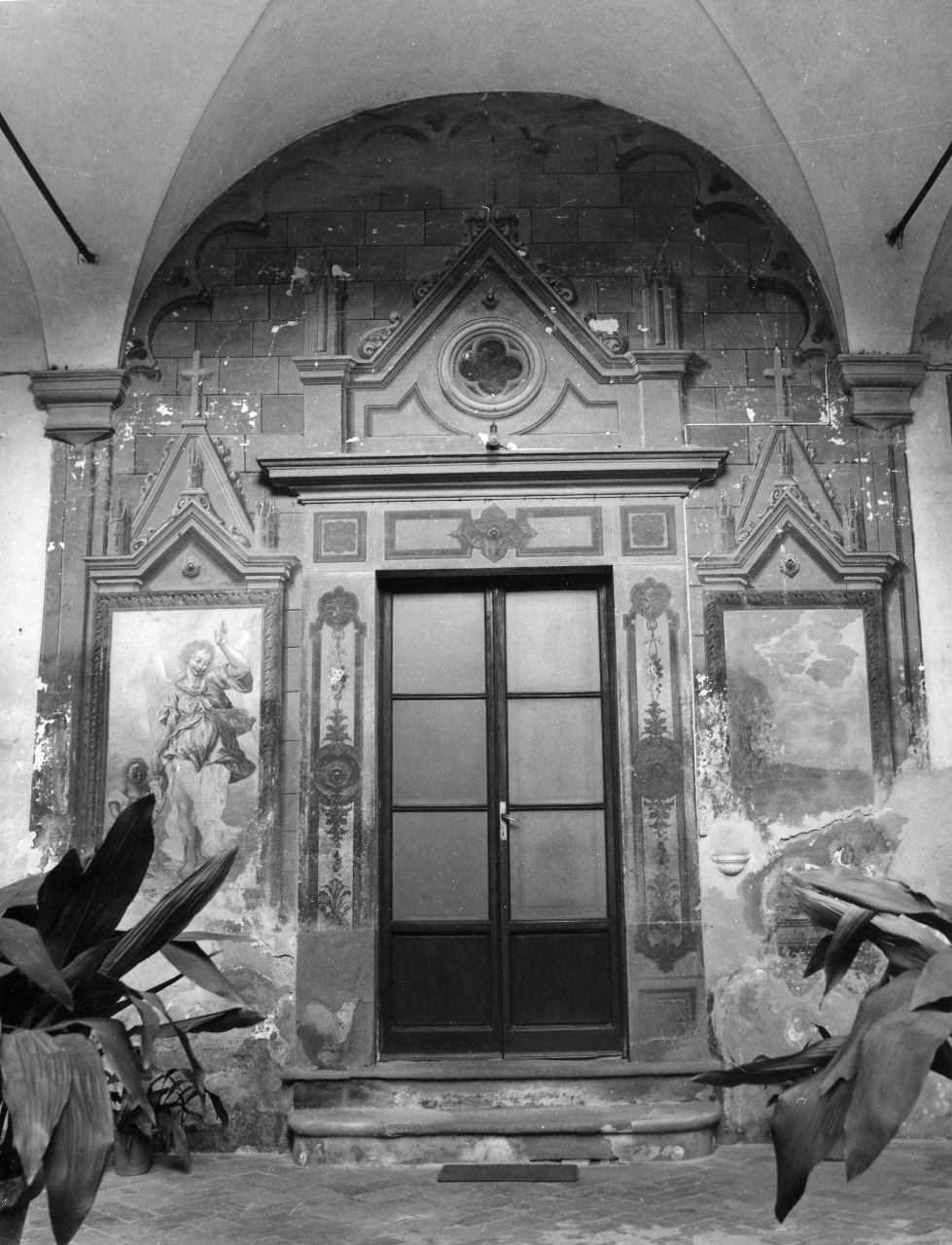 Tobia e l'Angelo (decorazione pittorica) - ambito toscano (sec. XVIII, sec. XIX)