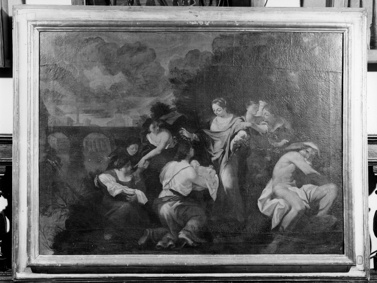Mosè salvato dalle acque (dipinto) di Sagrestani Giovanni Camillo (maniera) (secc. XVII/ XVIII)