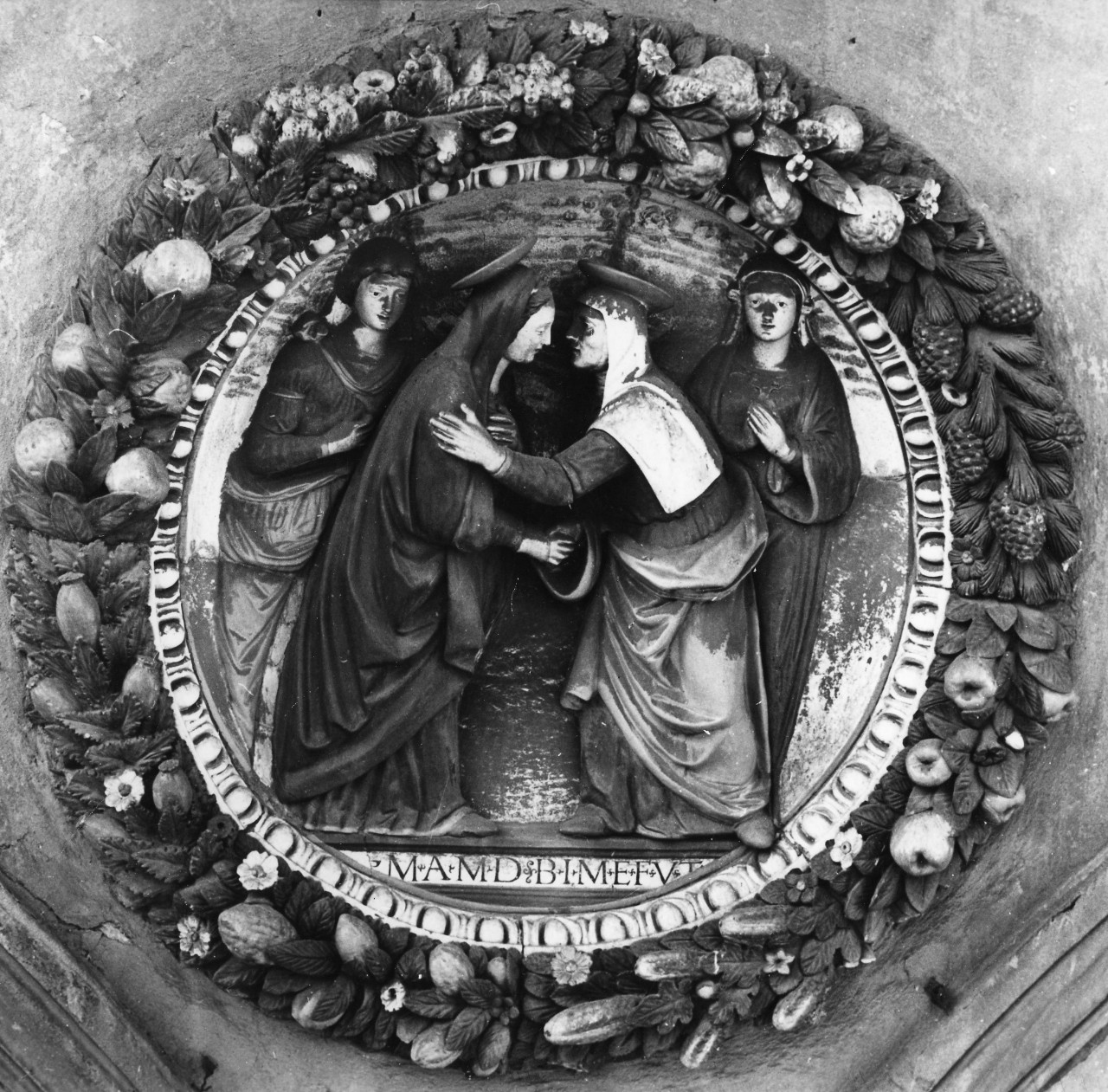 visitazione (rilievo) di Della Robbia Giovanni (sec. XVI)