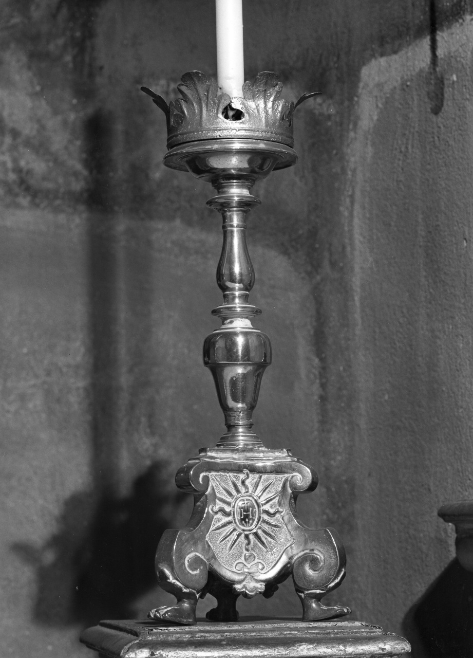 candeliere, serie - bottega toscana (fine/inizio secc. XVII/ XVIII)