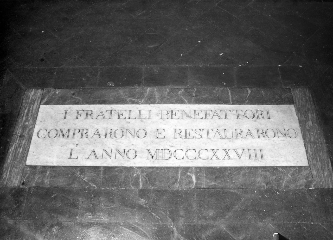 lapide documentaria - bottega toscana (sec. XIX)