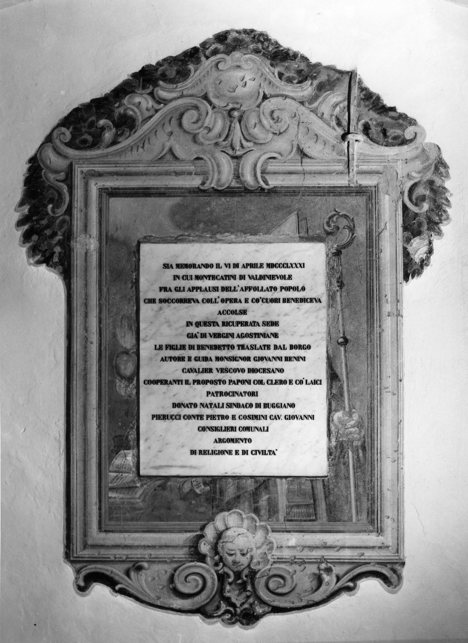 lapide commemorativa - bottega toscana (sec. XIX)