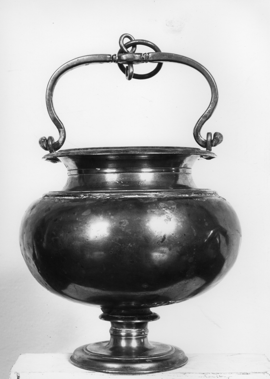 secchiello per l'acqua benedetta - bottega toscana (sec. XVII)