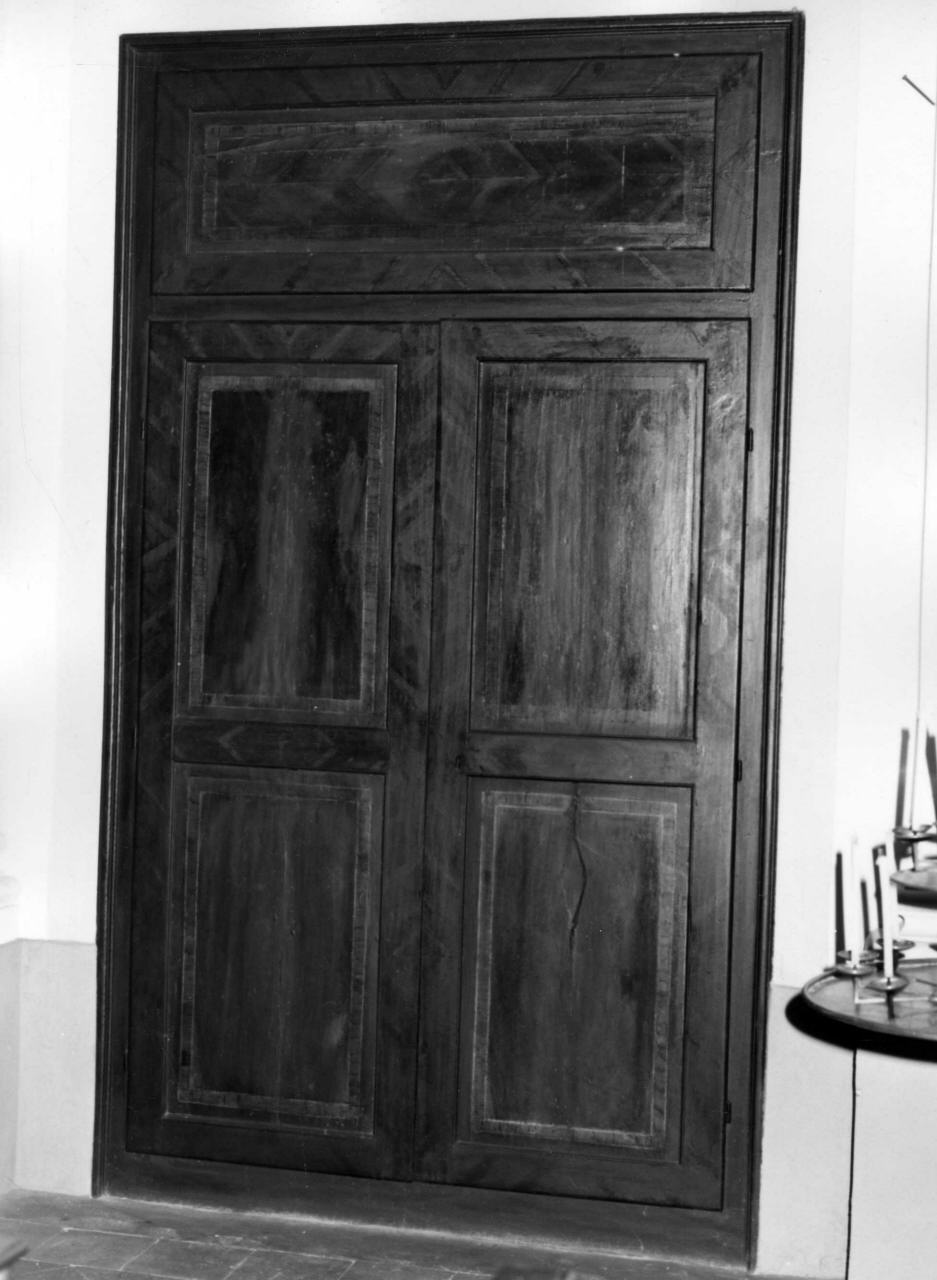 porta - a due battenti, serie - bottega toscana (ultimo quarto sec. XVIII)