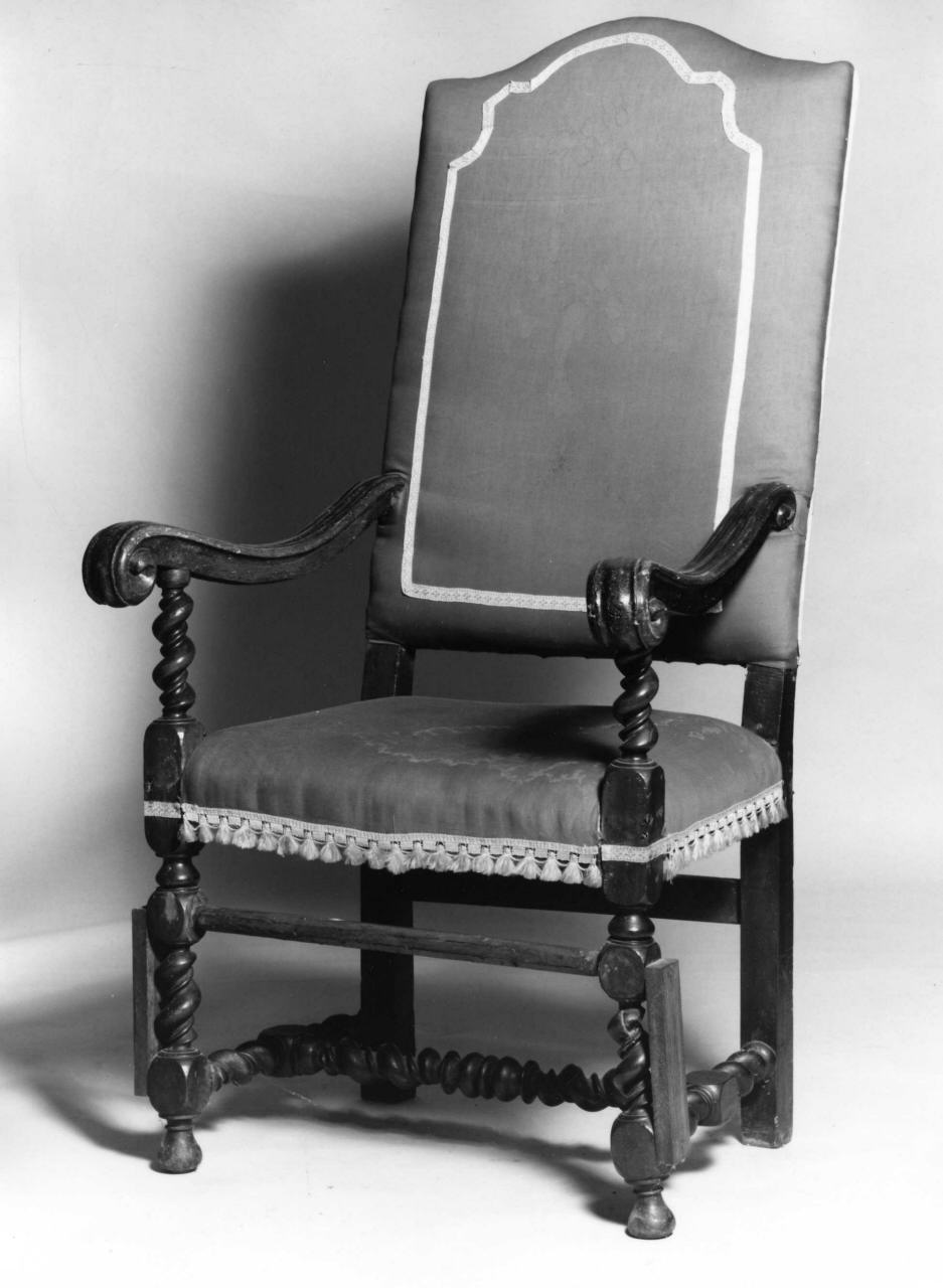 poltrona - bottega toscana (fine/inizio secc. XVII/ XVIII)