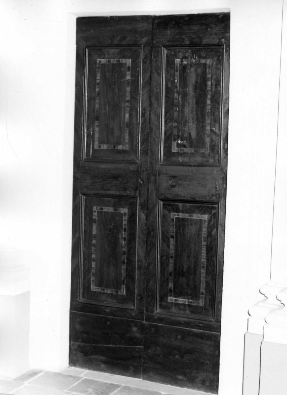 porta - a due battenti, serie - bottega toscana (ultimo quarto sec. XVIII)