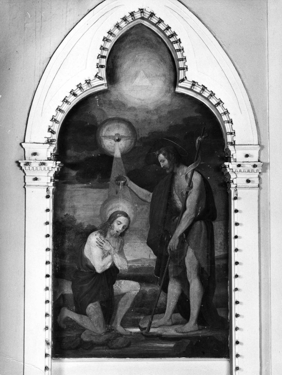 battesimo di Cristo (dipinto) - ambito toscano (fine/inizio secc. XIX/ XX)