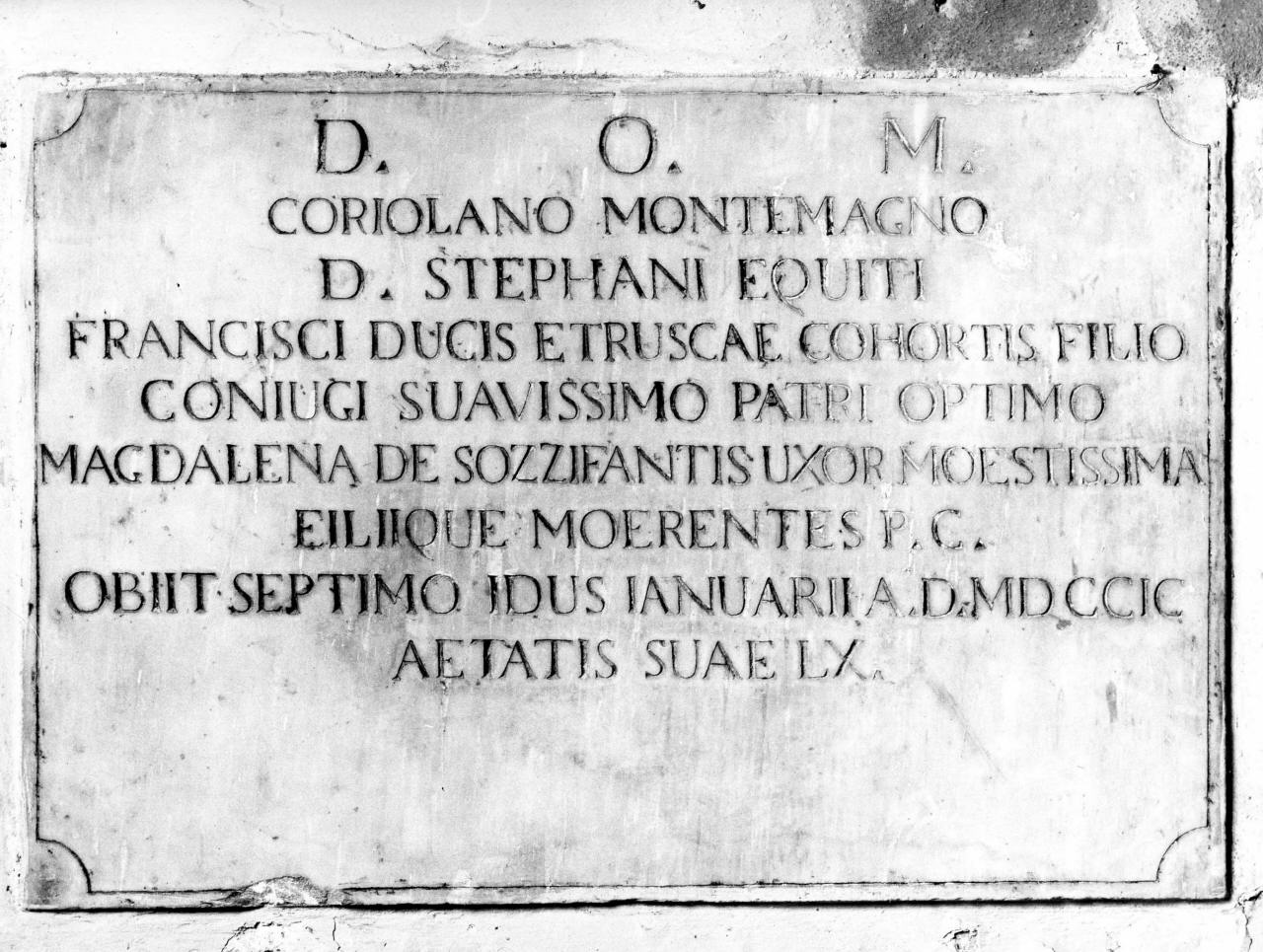 lapide tombale - bottega toscana (sec. XVIII)