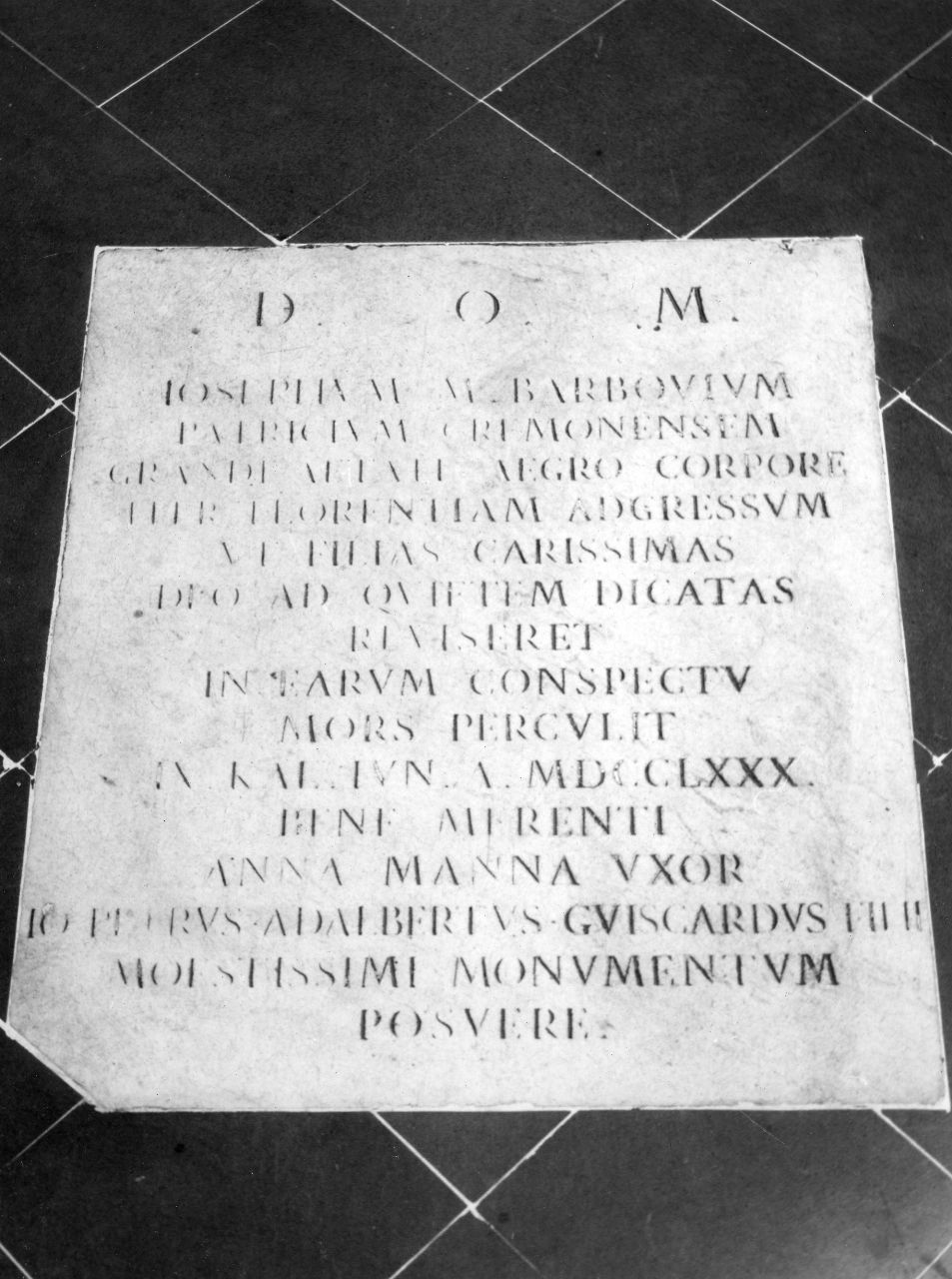 lastra tombale - bottega fiorentina (sec. XVIII)