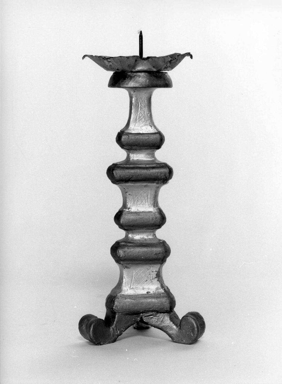 candeliere, serie - bottega toscana (terzo quarto sec. XVIII)