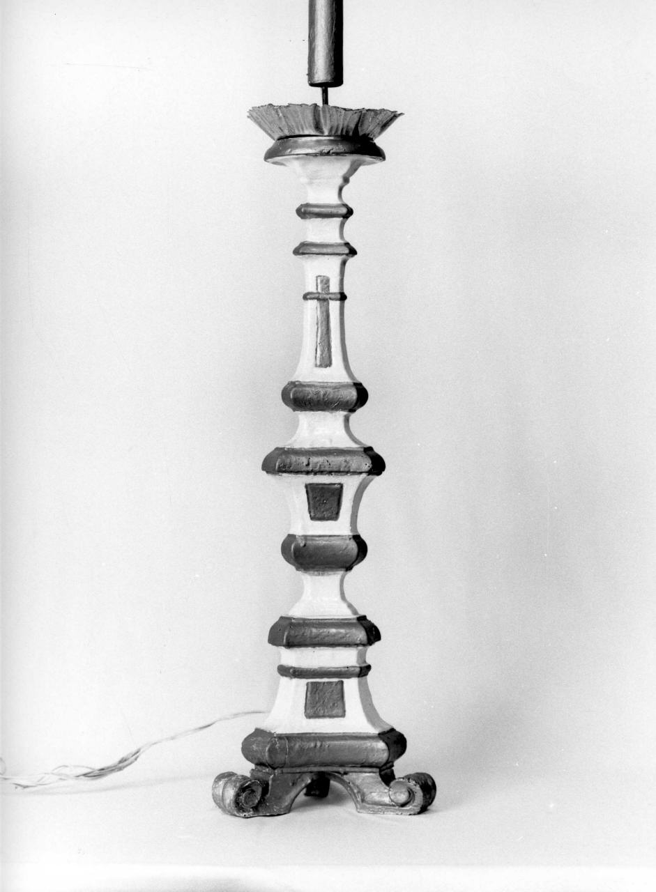 candeliere, serie - bottega toscana (terzo quarto sec. XVIII)