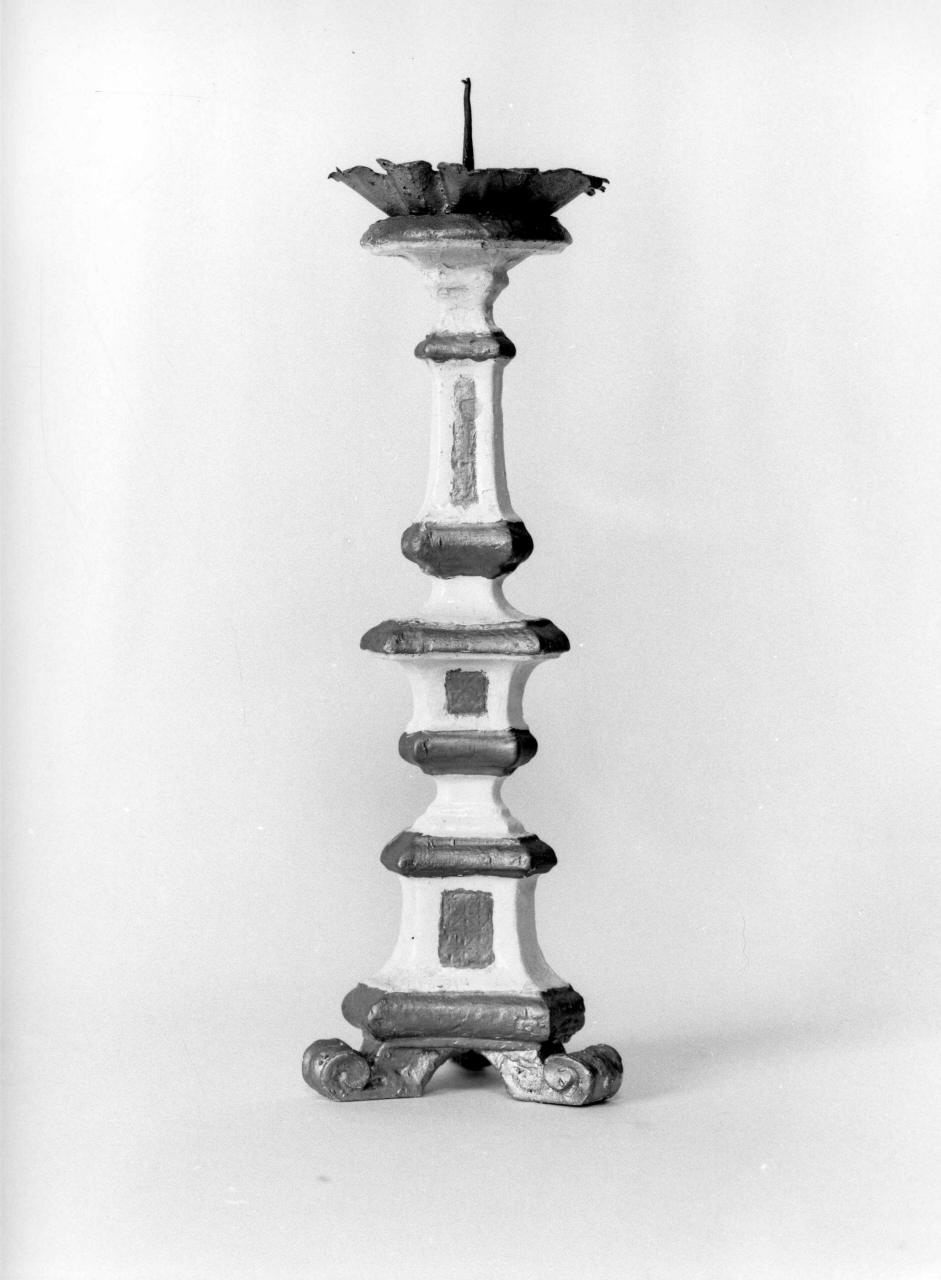 candeliere, serie - bottega toscana (terzo quarto sec. XVIII)