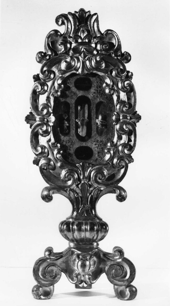 reliquiario - a tabella, serie - bottega toscana (primo quarto sec. XVIII)