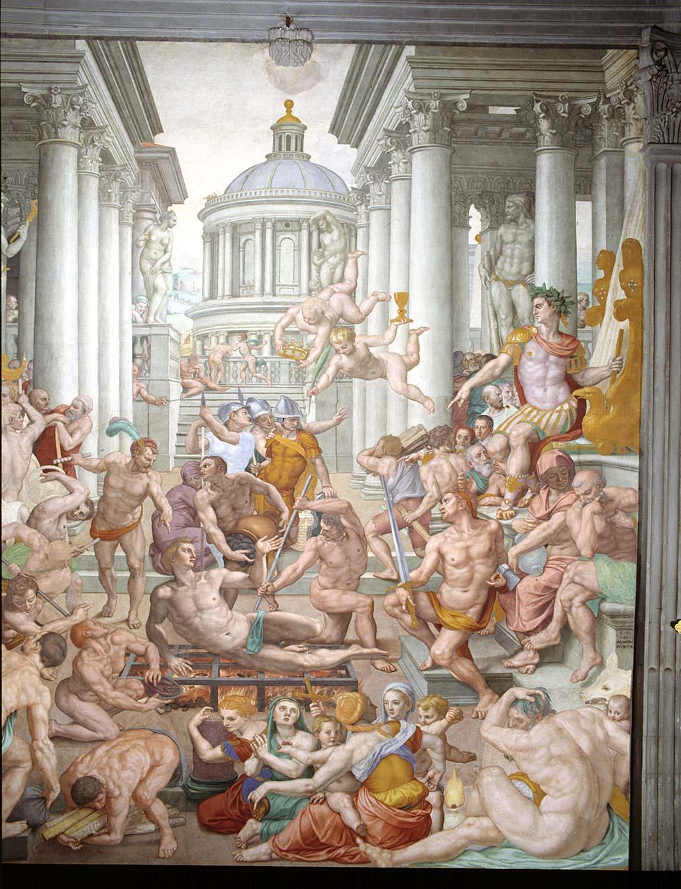 martirio di San Lorenzo (dipinto) di Allori Agnolo detto Bronzino (sec. XVI)
