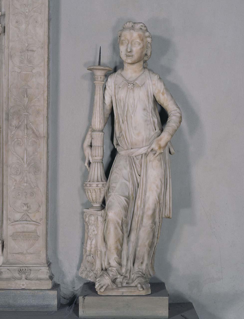 angelo reggicandelabro (candelabro - a statua) di Desiderio da Settignano (fine/inizio secc. XV/ XVI)
