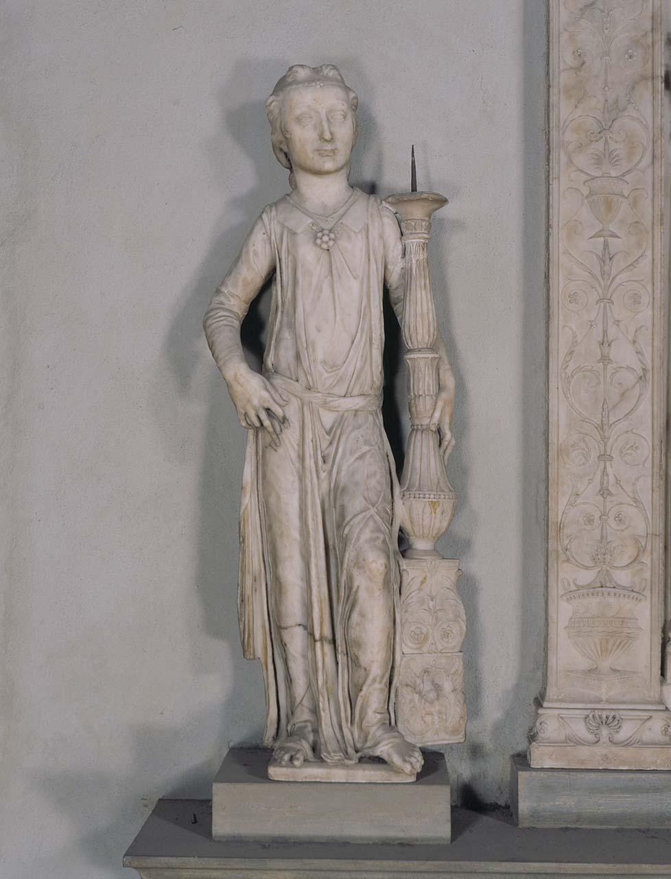 angelo reggicandelabro (candelabro - a statua) di Desiderio da Settignano (terzo quarto sec. XV)