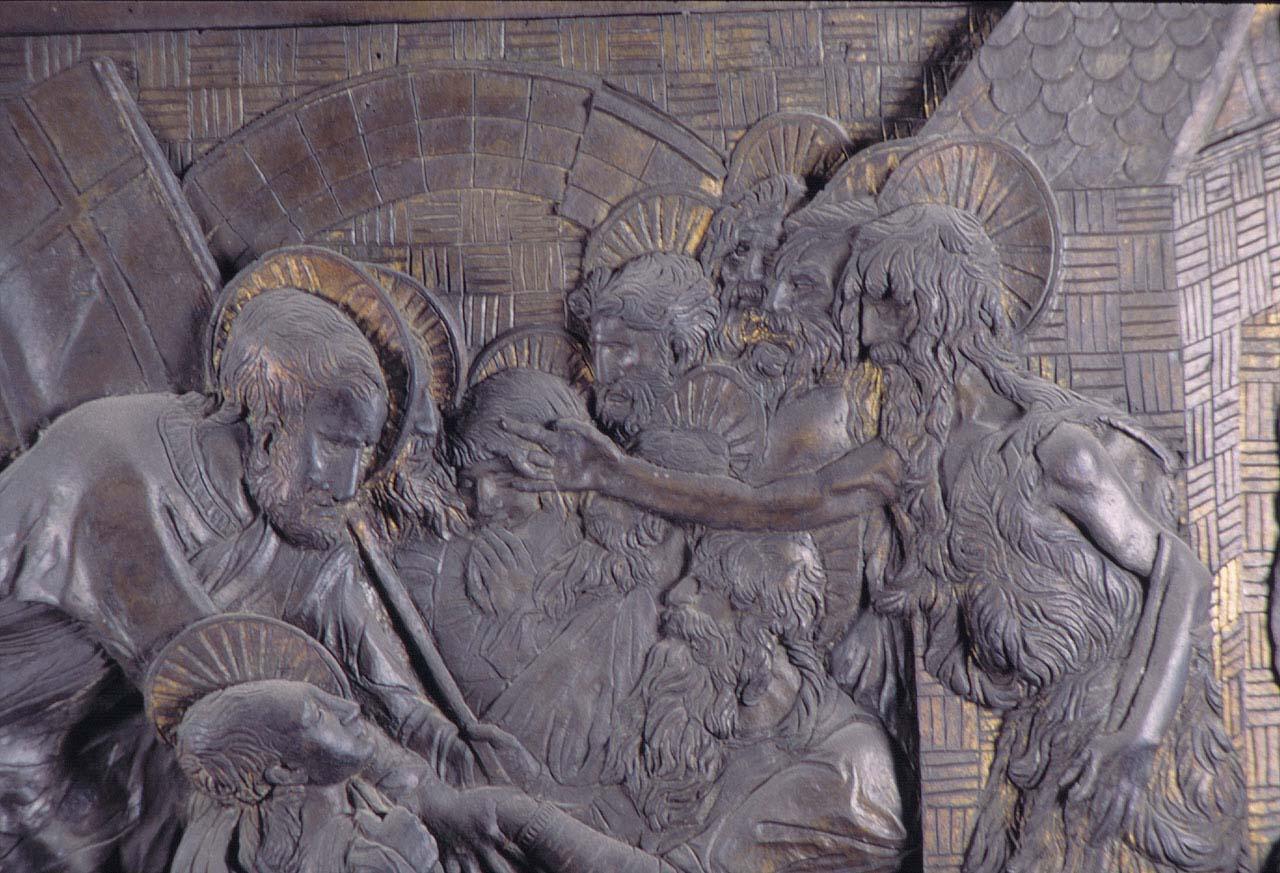 discesa di Cristo al limbo (formella) di Bardi Donato detto Donatello, Bellano Bartolomeo, Bertoldo di Giovanni (sec. XV)