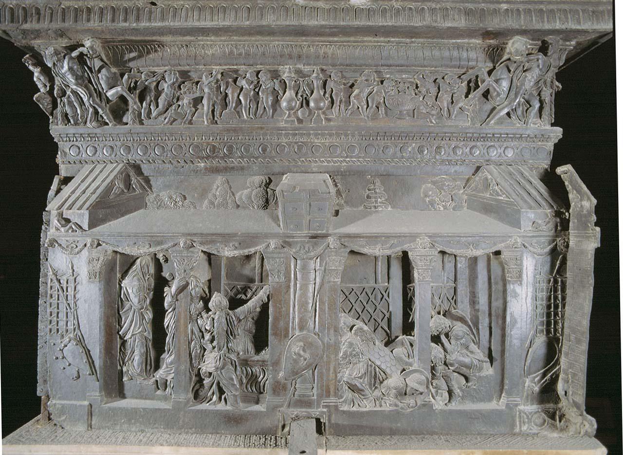pie donne al sepolcro (formella) di Bardi Donato detto Donatello, Bellano Bartolomeo, Bertoldo di Giovanni (sec. XV)