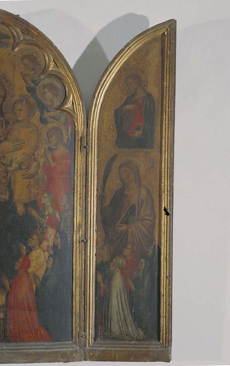 Madonna annunciata, Santa Caterina da Siena (scomparto di trittico) di Lorenzo di Niccolò (fine sec. XIV)