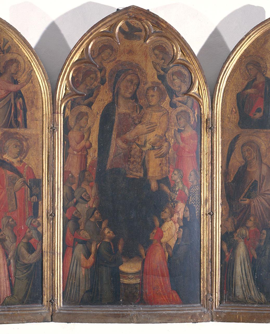 Madonna con Bambino in trono tra santi (scomparto di trittico) di Lorenzo di Niccolò (fine sec. XIV)