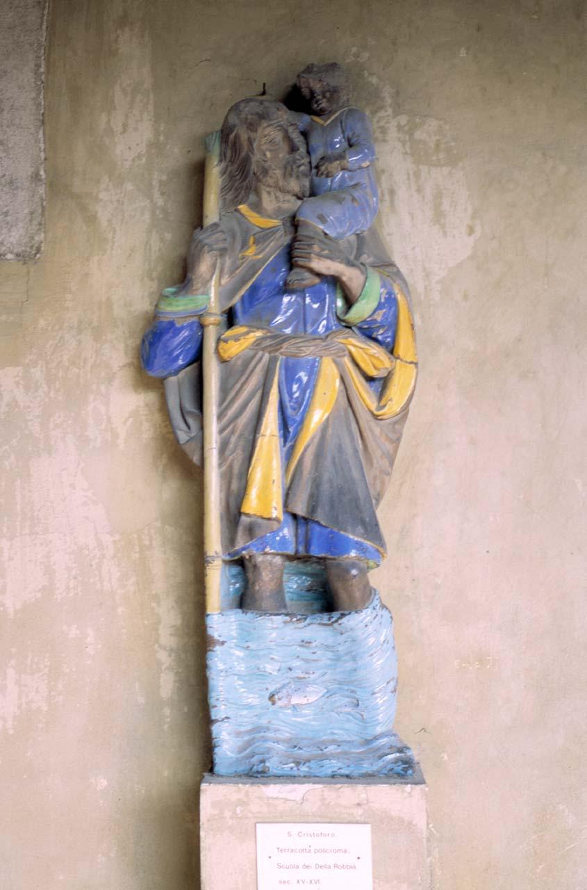 San Cristoforo (statua) di Della Robbia Giovanni (cerchia) (primo quarto sec. XVI)