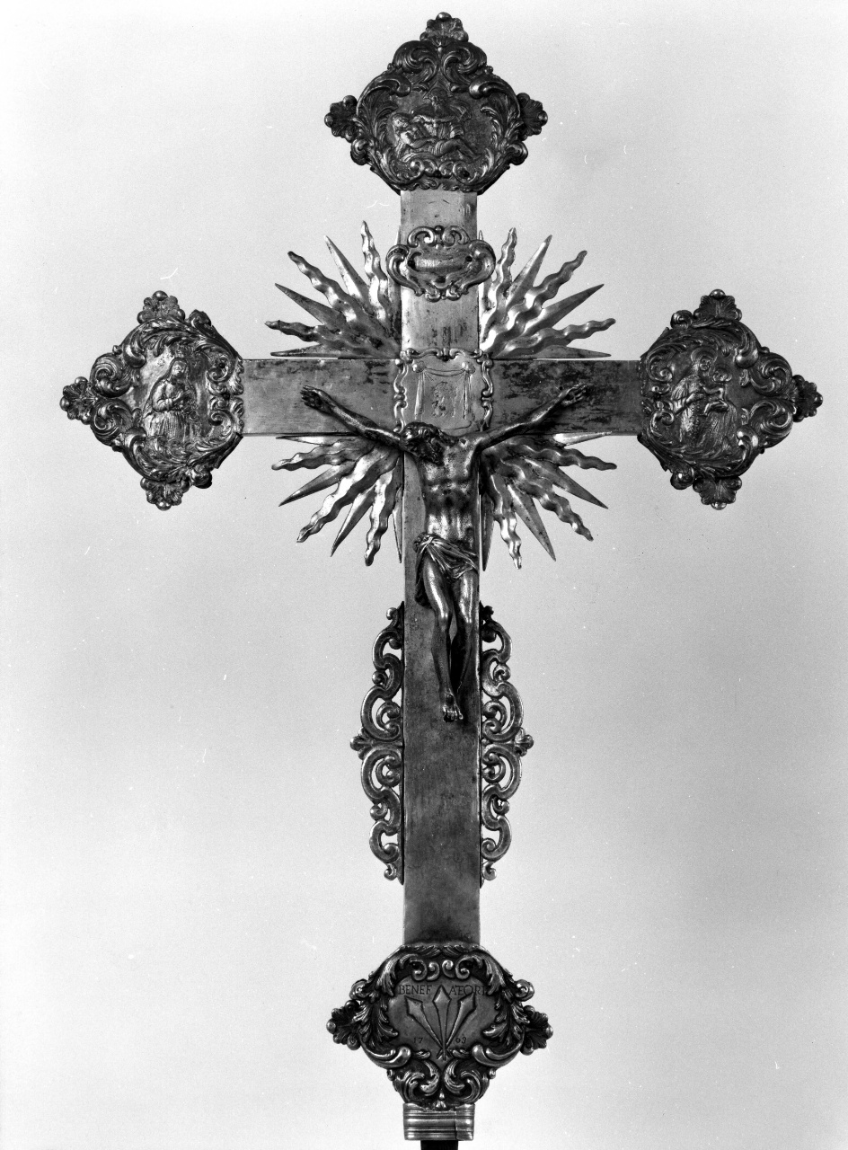 croce processionale - bottega toscana (sec. XVIII)